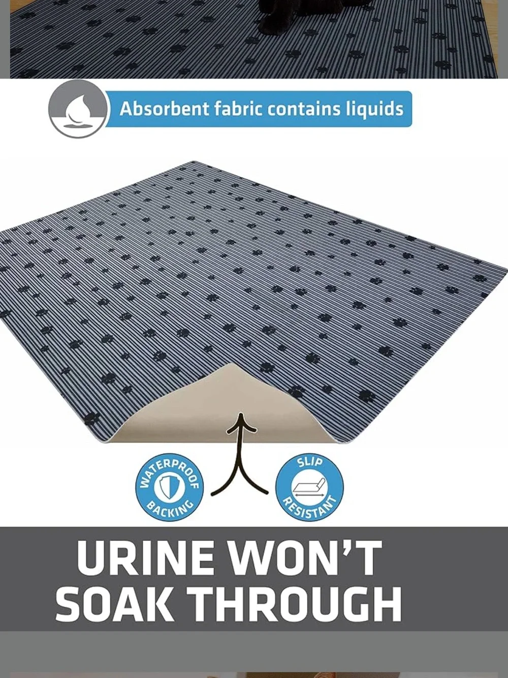 Drymate XL Original Cat Litter Mat - Gray Paw Print (2 Pack)